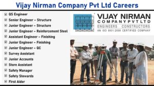 Vijay Nirman Company Pvt Ltd Careers: high-rise residential and commercial infrastructure projects across India
