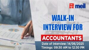 Megha Engineering & Infrastructures Ltd: Hiring for Accountant | PAN India | Walk-In Interview on 14th June 2025 (Saturday)