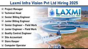 Laxmi Infra Vision Pvt Ltd Hiring 2025: Multiple Openings in Gujarat & Maharashtra | Civil Engineering & Infra Projects