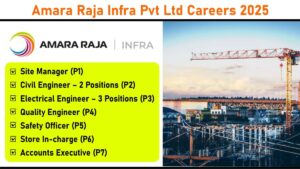 Amara Raja Infra Pvt Ltd Careers 2025: Hiring for 765 kV Substation Project in Gujarat