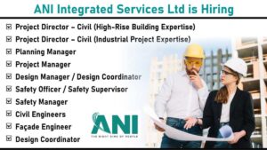 ANI Integrated Services Ltd is Hiring: Experienced Engineering Professionals | Mumbai, Bangalore, Gujarat, Chennai, Goa