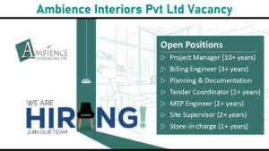 Ambience Interiors Pvt Ltd Vacancy: Recruitment for Interior Design & Fit-Out Industry | Gurgaon & Bangalore