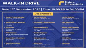 Riviera Projects Walk-In Drive Bangalore | 13 Sept 2025 Hiring Engineers