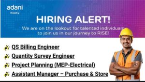 Adani Realty Jobs Ahmedabad | Project Planning & Procurement Roles