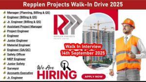 Repplen Projects Walk-In Drive 2025 | High-Rise Building Jobs in Tamil Nadu | Apply Now